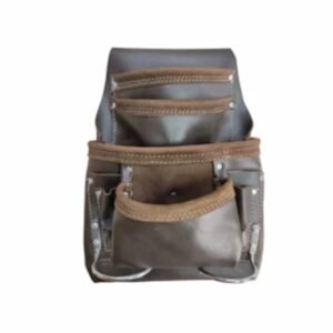10 Pocket Oiled Tanned Leather Nail Tool Bag
