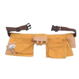 Brown 11 Pocket Professional Split Leather Carpenter Apron, For Construction